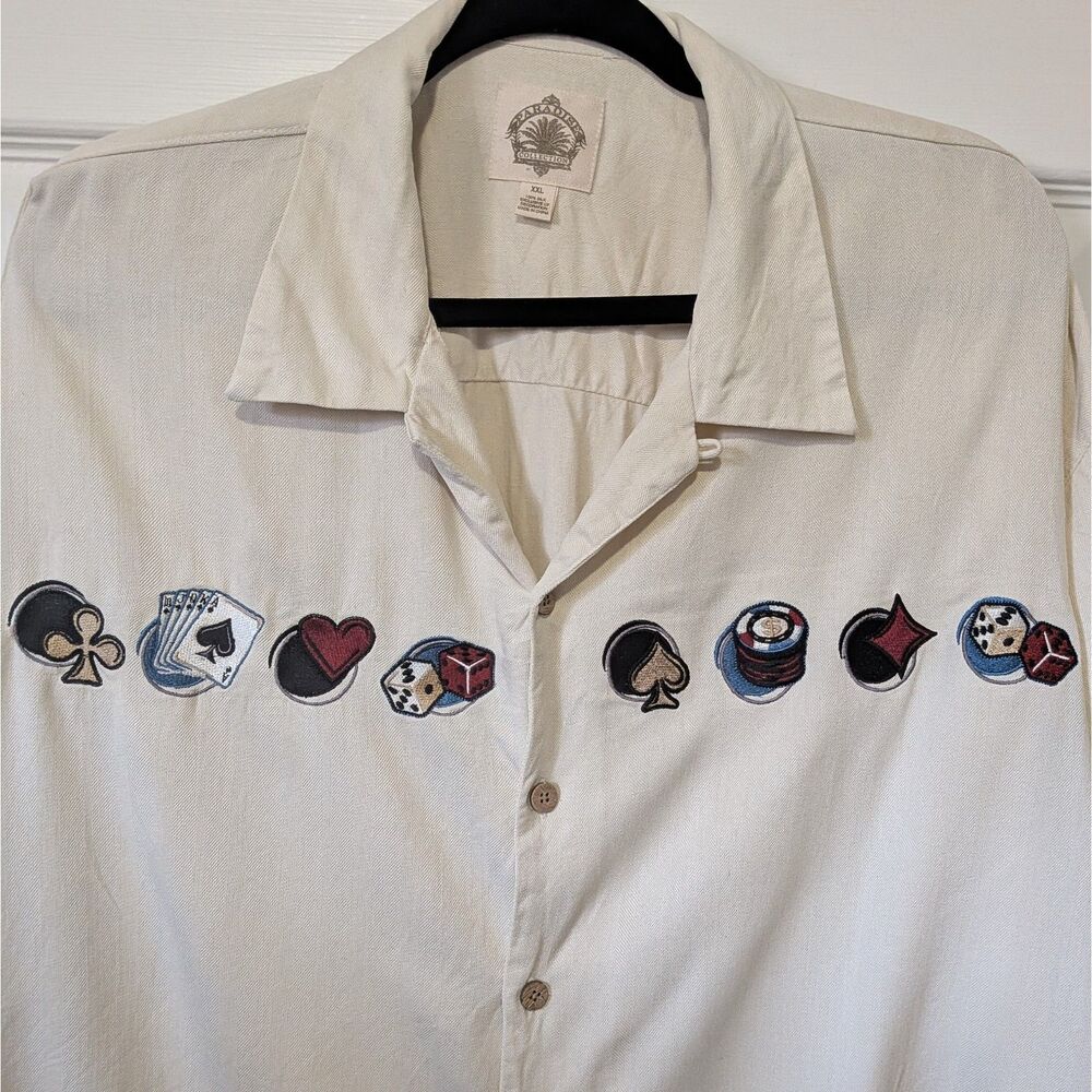 Button-Up Gambling Shirt Paradise Collection Mens XXL